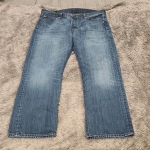 Levi's Classic Straight Button Fly Mens 501 Blue Jeans Size 36!